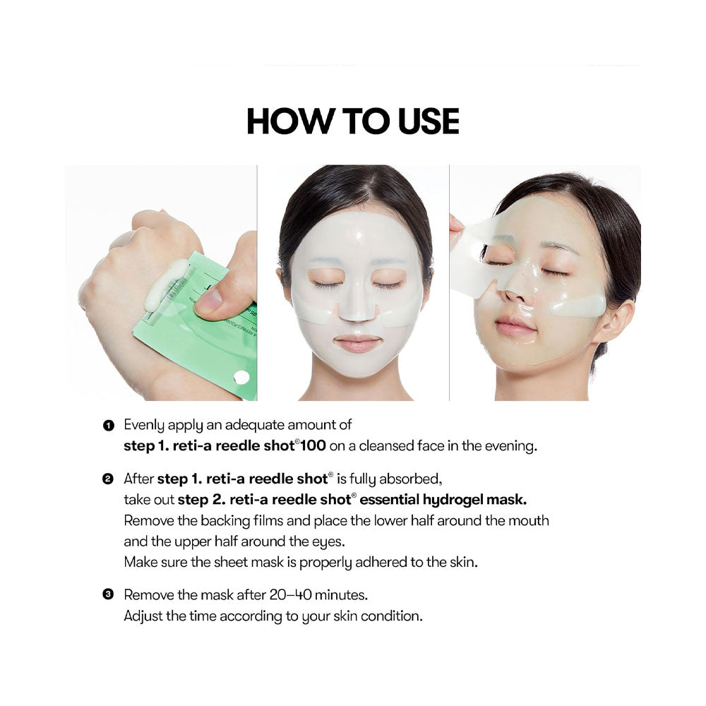 VT Reti-A Reedle Shot 100 2Step Hydrogel Mask - Peaches&Creme Shop Korean Skincare Malta