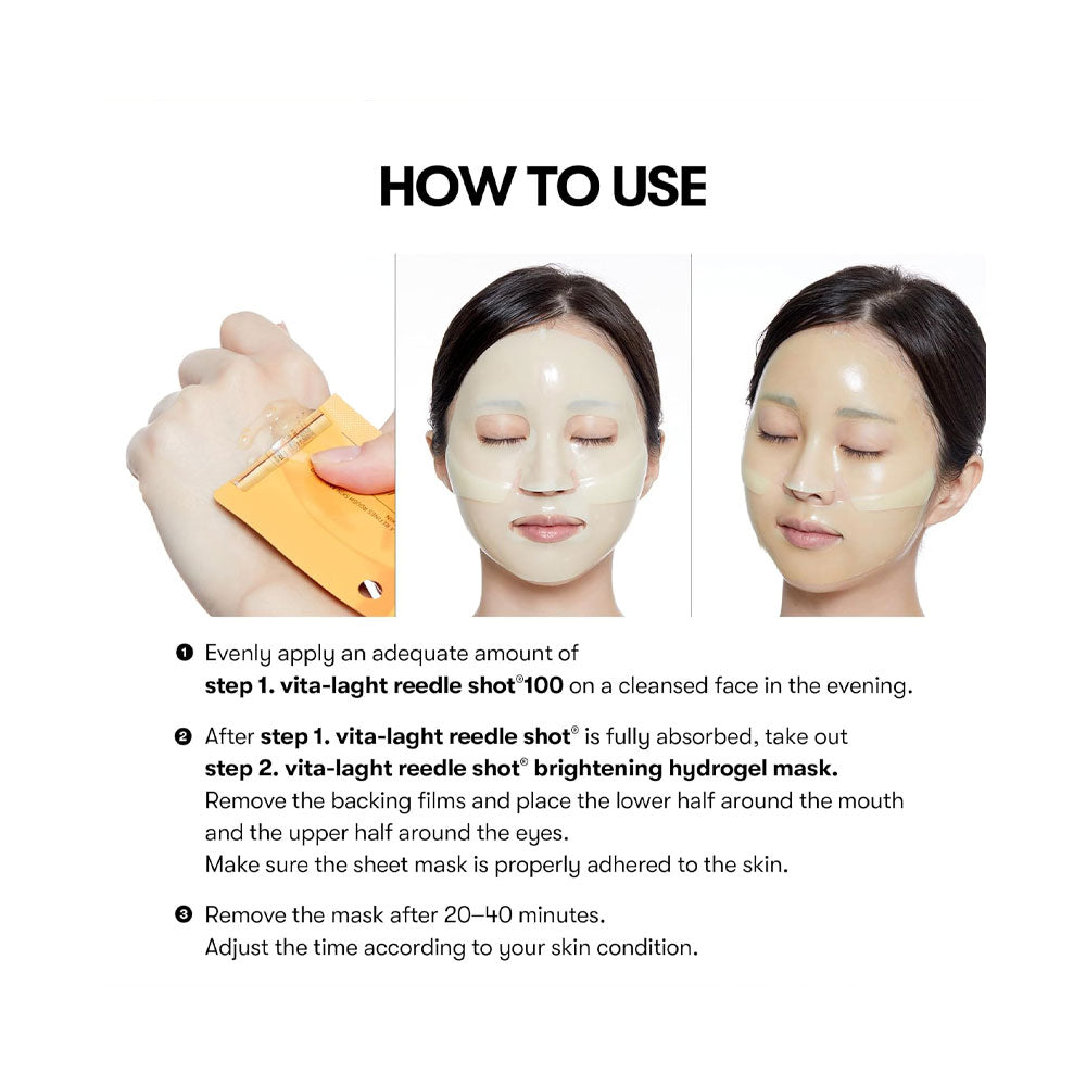 VT Vita-Light Reedle Shot 100 2-step Hydrogel Mask - Peaches&Creme Shop Korean Skincare Malta