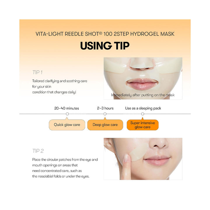 VT Vita-Light Reedle Shot 100 2-step Hydrogel Mask - Peaches&Creme Shop Korean Skincare Malta