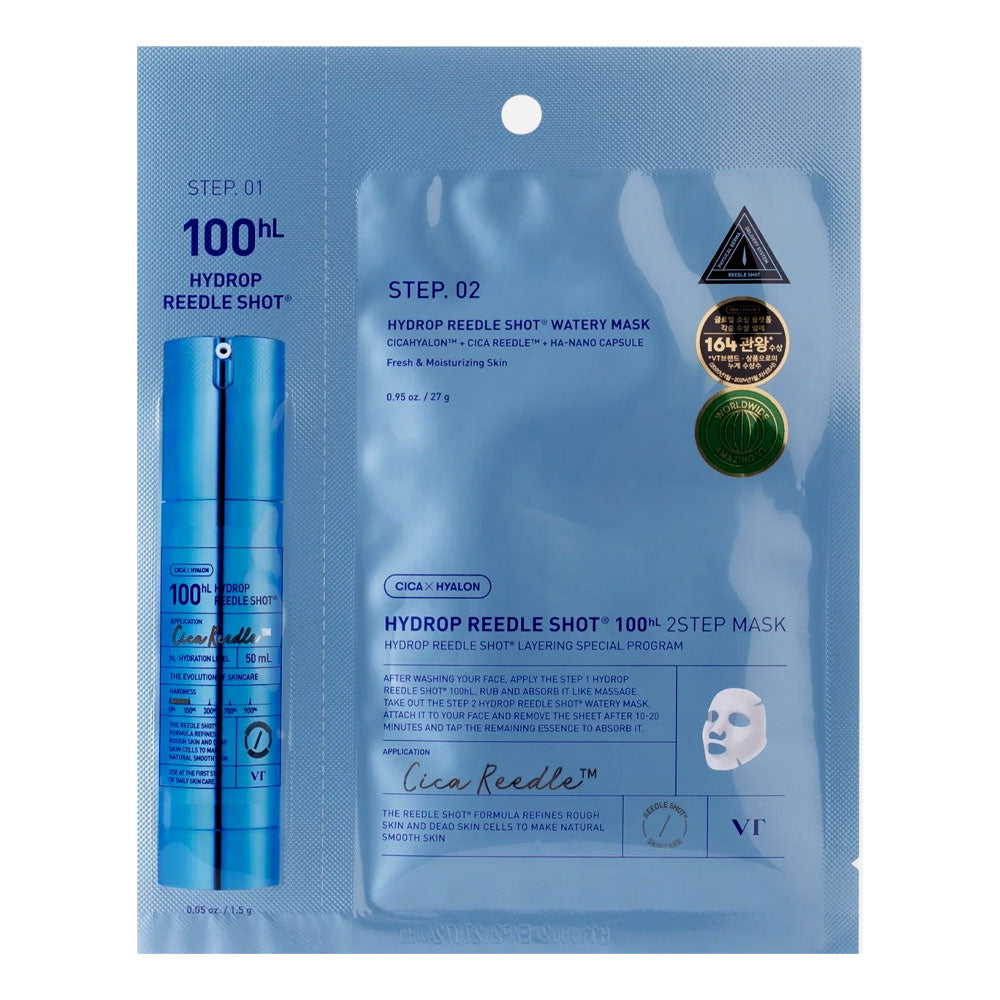 VT Hydrop Reedle Shot 100hL 2Step Mask - Peaches&Creme Shop Korean Skincare Malta