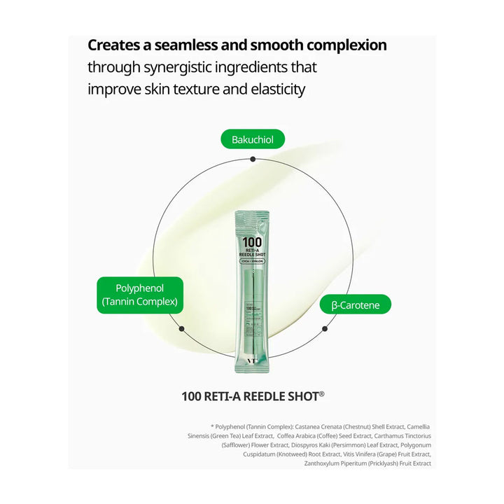 VT Reti-A Reedle Shot 100 - Peaches&Creme Shop Korean Skincare Malta
