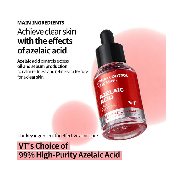 VT COSMETICS Azelaic A1 Calming Ampoule - Peaches&Creme Shop Korean Skincare Malta
