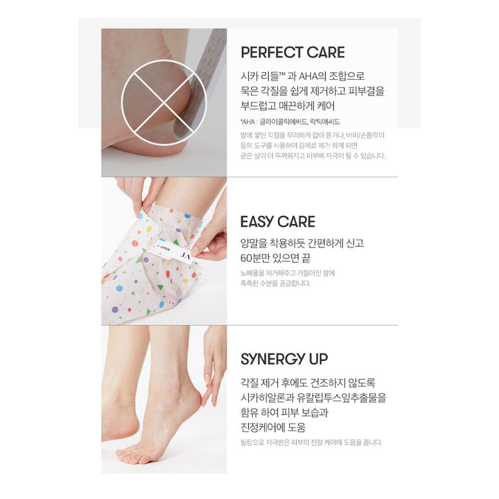 VT COSMETICS Reedle Shot Foot Peeling Mask - Peaches&Creme Shop Korean Skincare Malta