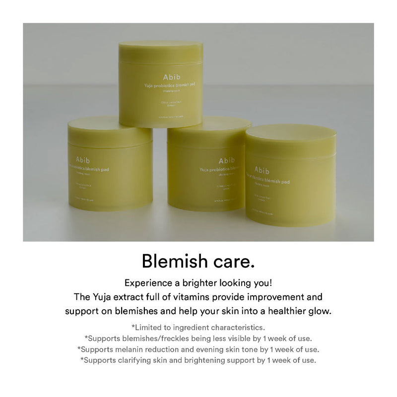 ABIB Yuja Probiotics Blemish Pad Vitalizing Touch - Peaches&Creme Shop Korean Skincare Malta