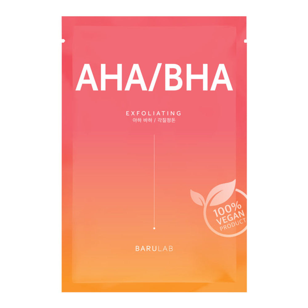 Barulab The Clean Vegan AHA/BHA Exfoliating Sheet Mask - Peaches&Creme Shop Korean Skincare Malta