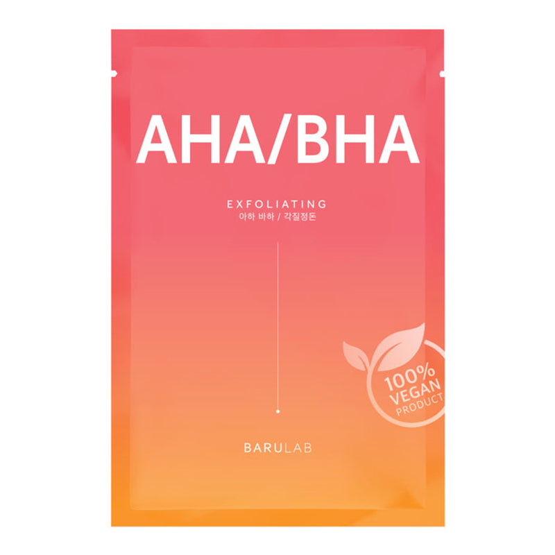 Barulab The Clean Vegan AHA/BHA Exfoliating Sheet Mask - Peaches&Creme Shop Korean Skincare Malta