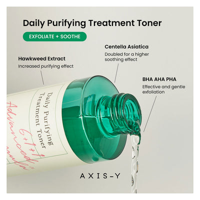 AXIS-Y Daily Purifying Treatment Toner - Peaches&Creme Shop Korean Skincare Malta