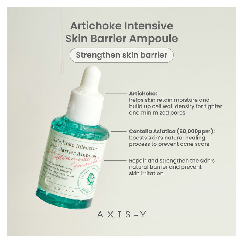AXIS-Y Artichoke Intensive Skin Barrier Ampoule - Peaches&Creme Shop Korean Skincare Malta