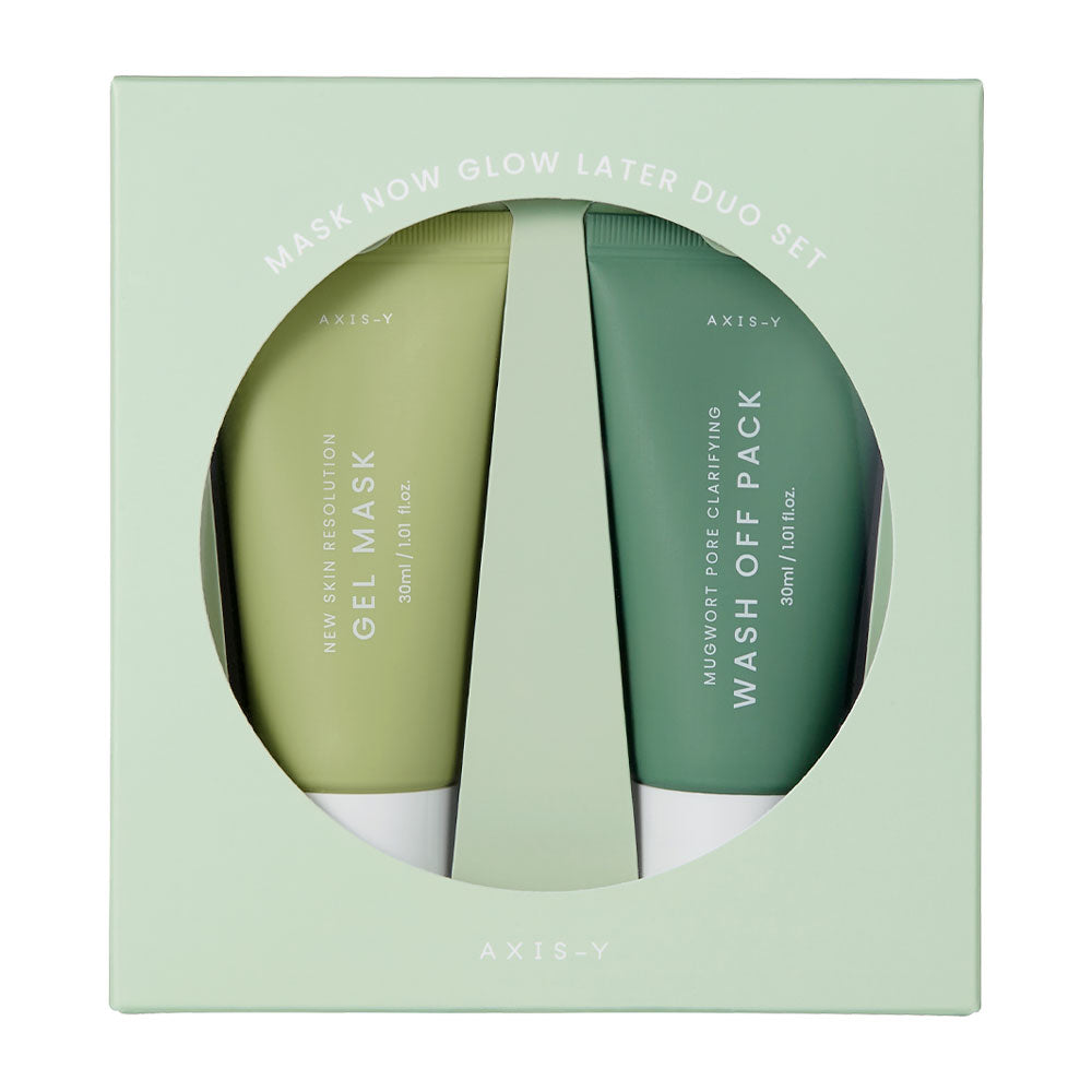 AXIS-Y Mask Now Glow Later Duo Set - Peaches&Creme Shop Korean Skincare Malta
