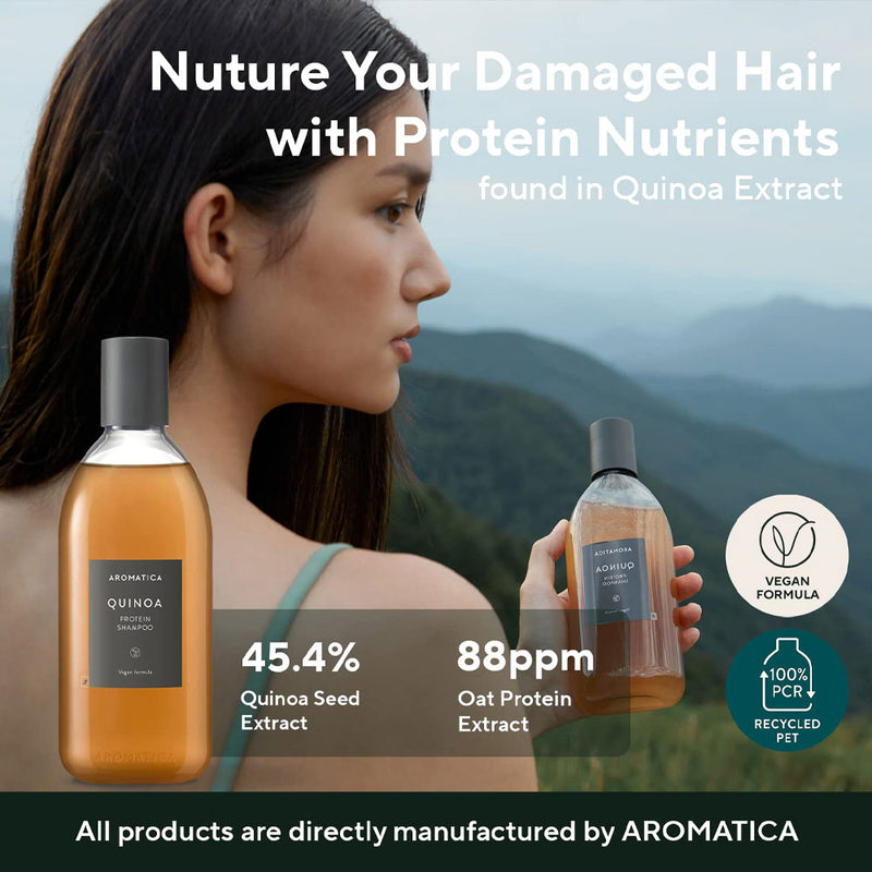 AROMATICA Quinoa Protein Shampoo - Peaches&Creme Shop Korean Skincare Malta