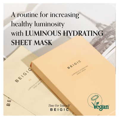 BEIGIC Hydrating Luminous Sheet Mask - Peaches&Creme Shop Korean Skincare Malta