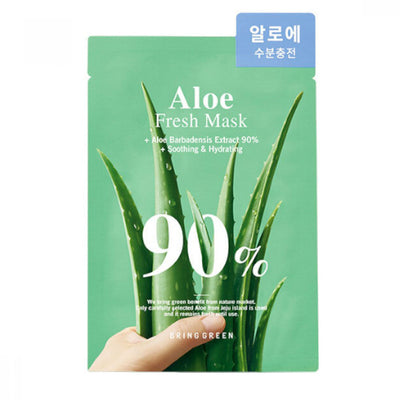 BRING GREEN Aloe 90% Fresh Mask- Peaches&Creme Shop Korean Skincare Malta