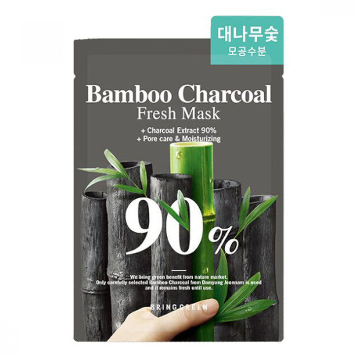 BRING GREEN Bamboo Charcoal 90% Fresh Mask - Peaches&Creme Shop Korean Skincare Malta