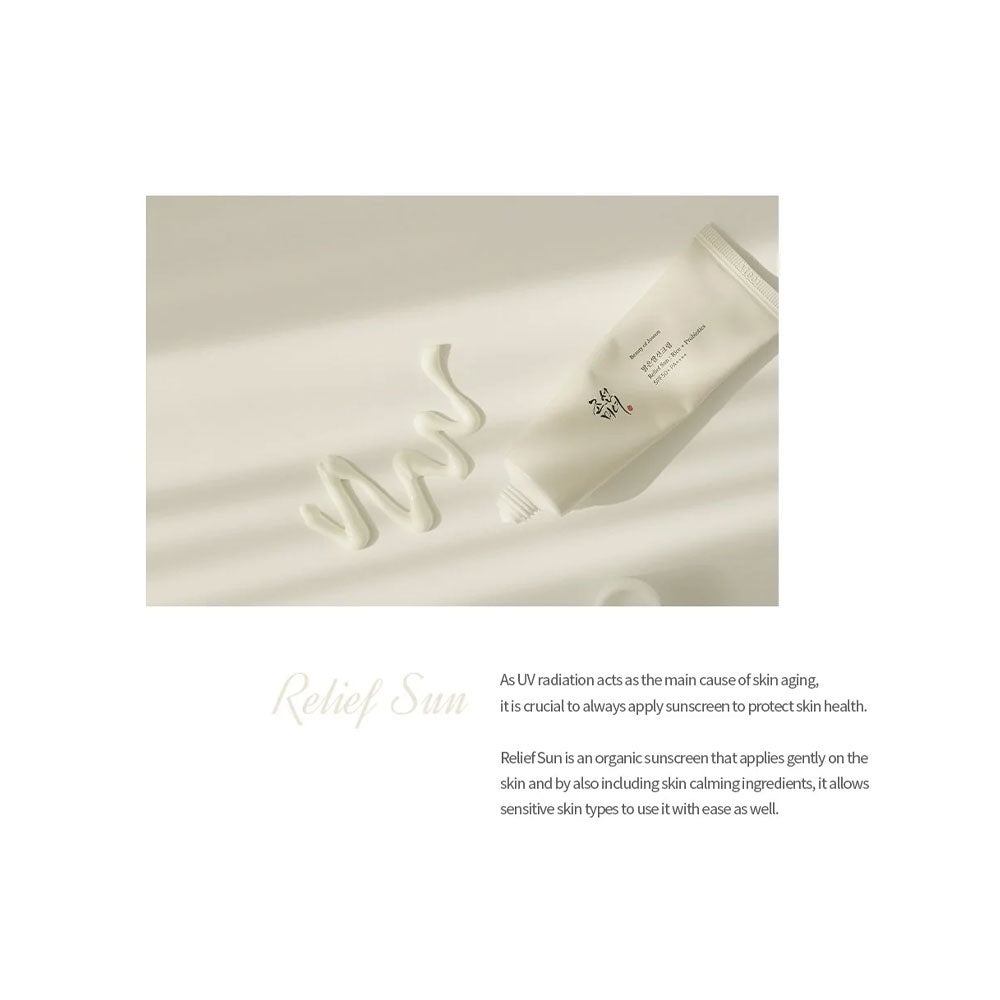 Beauty of Joseon Relief Sun: Rice + Probiotics SPF 50+ PA ++++ - Peaches&Creme Shop Korean Skincare Malta