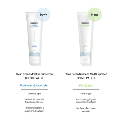 Beplain Clean Ocean Moisture Sunscreen SPF50+ PA++++ - Peaches&Creme Shop Korean Skincare Malta