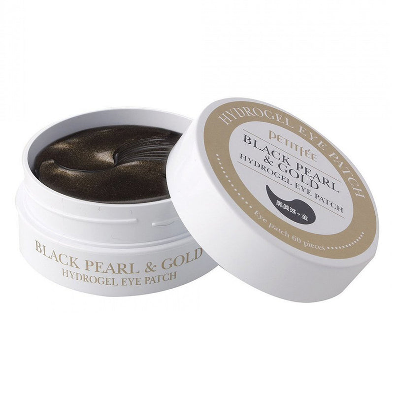 Petitfee Black Pearl & Gold Hydrogel Eye Patch - Peaches&Creme Shop Korean Skincare Malta