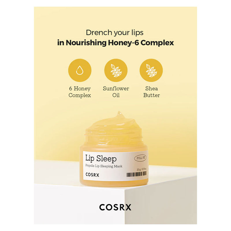 COSRX Lip Sleep Propolis Lip Sleeping Mask - Peaches&Creme Shop Korean Skincare Malta
