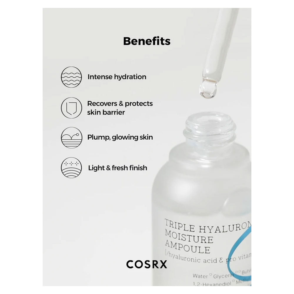 COSRX Hydrium Triple Hyaluronic Ampoule - Peaches&Creme Shop Korean Skincare Malta