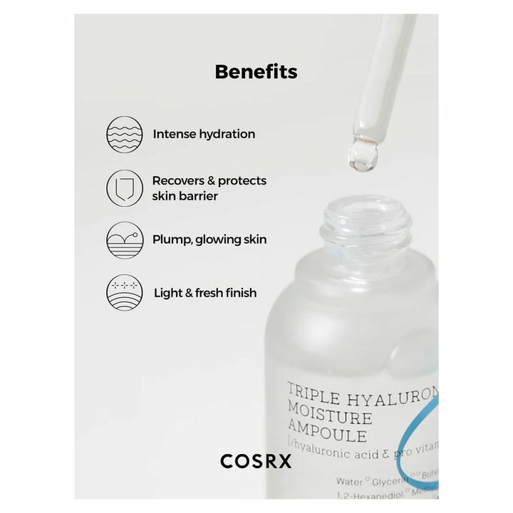 COSRX Hydrium Triple Hyaluronic Ampoule - Peaches&Creme Shop Korean Skincare Malta