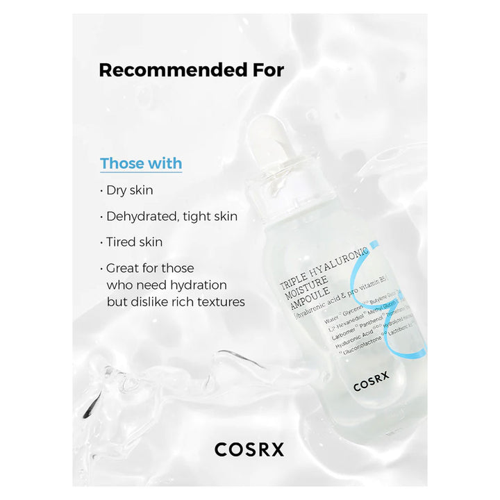 COSRX Hydrium Triple Hyaluronic Ampoule - Peaches&Creme Shop Korean Skincare Malta