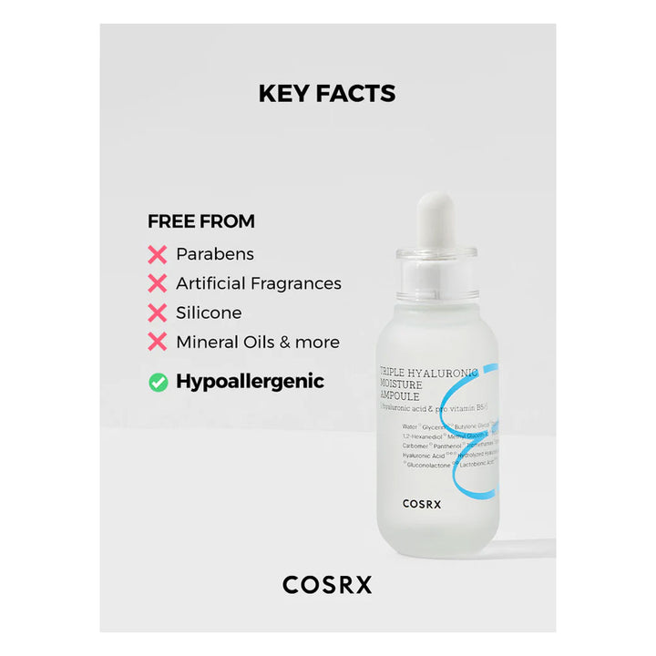 COSRX Hydrium Triple Hyaluronic Ampoule - Peaches&Creme Shop Korean Skincare Malta