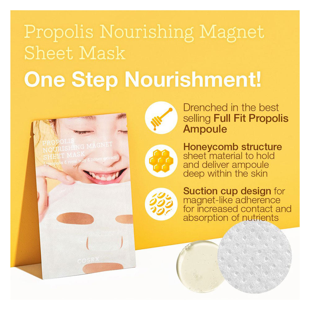 COSRX Full Fit Propolis Nourishing Magnet Sheet Mask - Peaches&Creme Shop Korean Skincare Malta