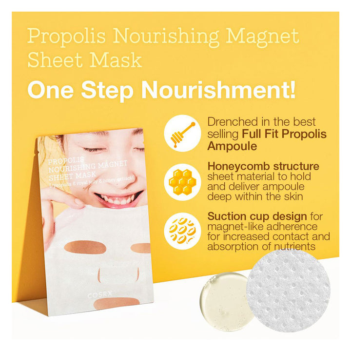 COSRX Full Fit Propolis Nourishing Magnet Sheet Mask - Peaches&Creme Shop Korean Skincare Malta