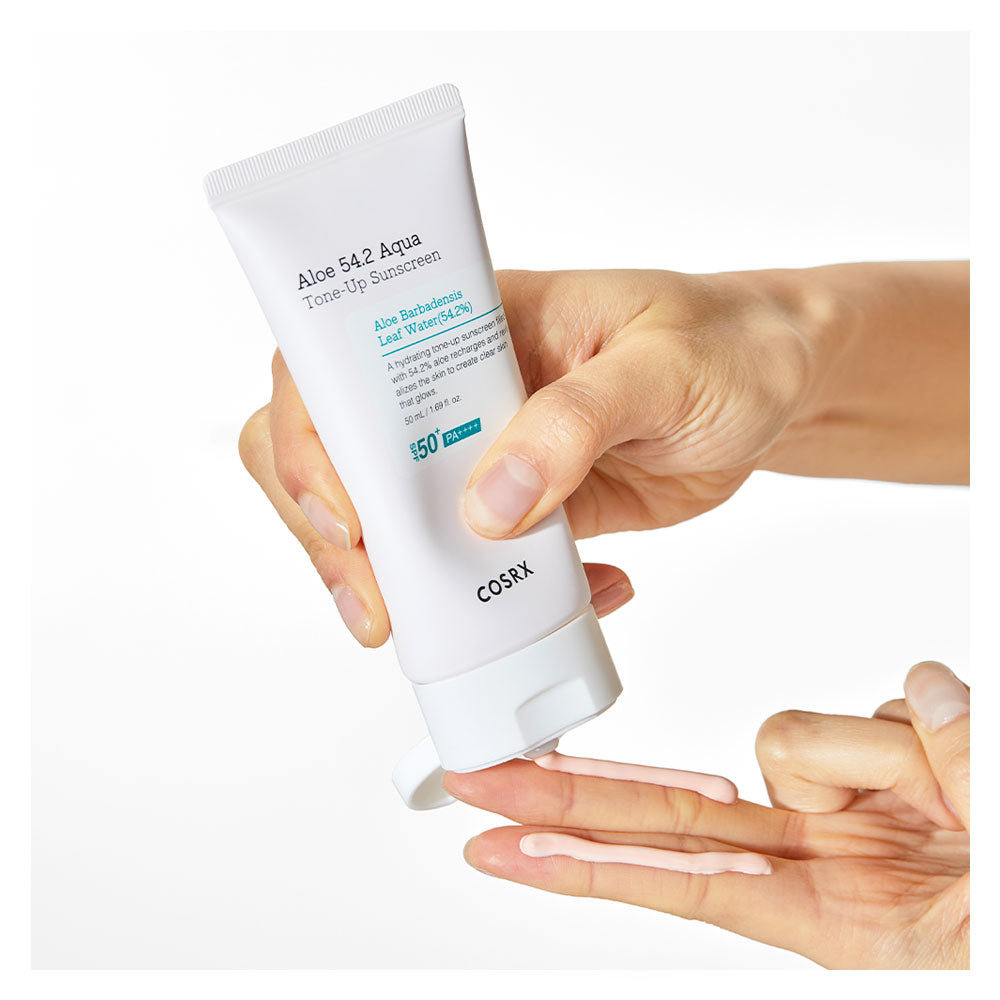 COSRX Aloe 54.2 Aqua Tone-up Sunscreen SPF50+ PA++++ - Peaches&Creme Shop Korean Skincare Malta