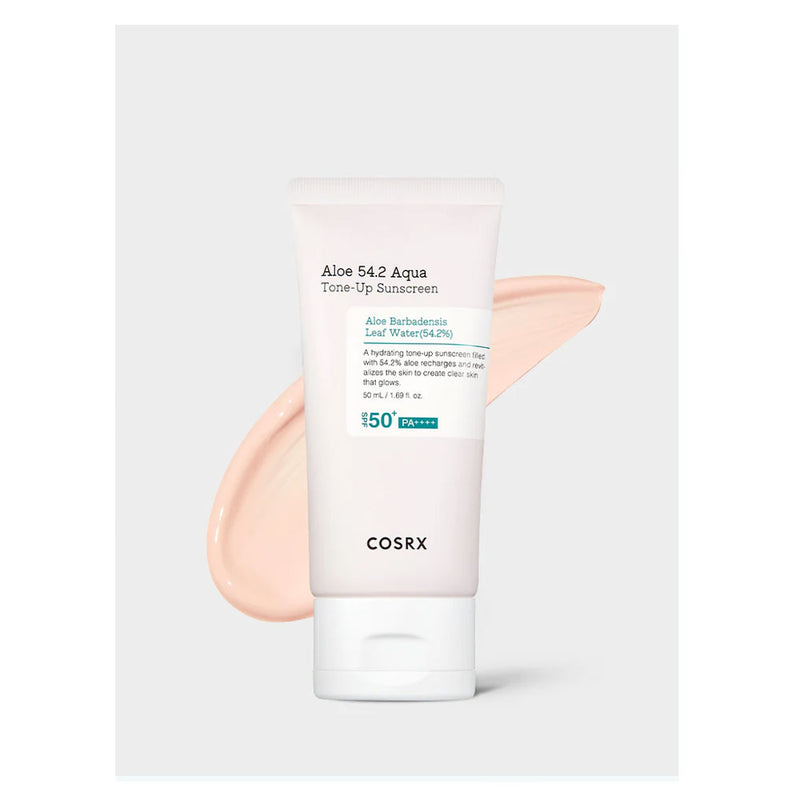 COSRX Aloe 54.2 Aqua Tone-up Sunscreen SPF50+ PA++++ - Peaches&Creme Shop Korean Skincare Malta
