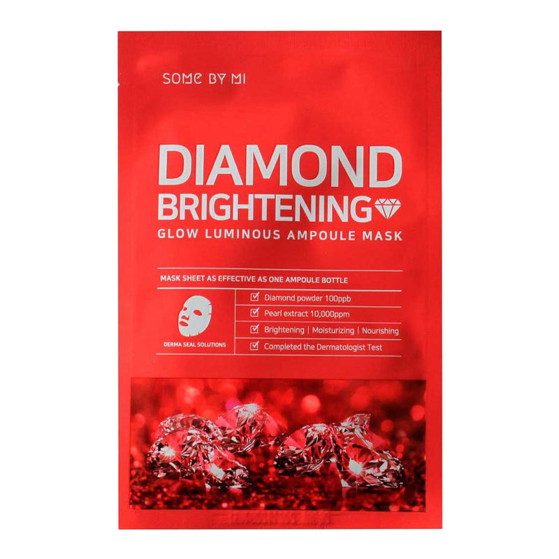 SOME BY MI Diamond Brightening Glow Luminous Ampoule Mask - Peaches&Creme Shop Korean Skincare Malta