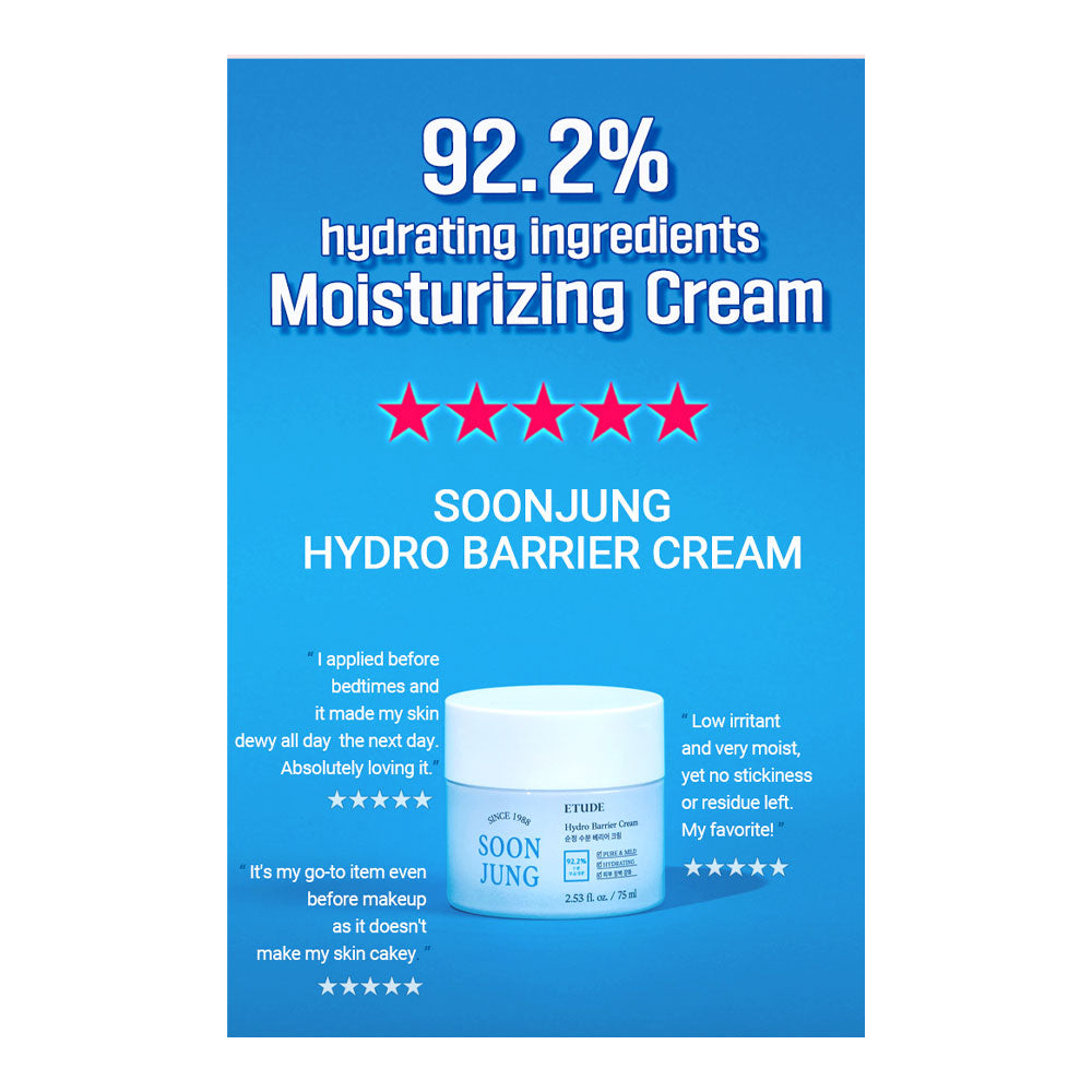 Etude Soon Jung Hydro Barrier Cream - Peaches&Creme Shop Korean Skincare Malta