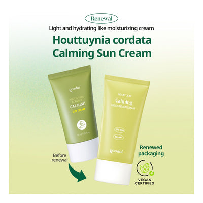 Goodal Houttuynia Cordata Calming Moisture Sun Cream SPF50+ PA++++ - Peaches&Creme Shop Korean Skincare Malta