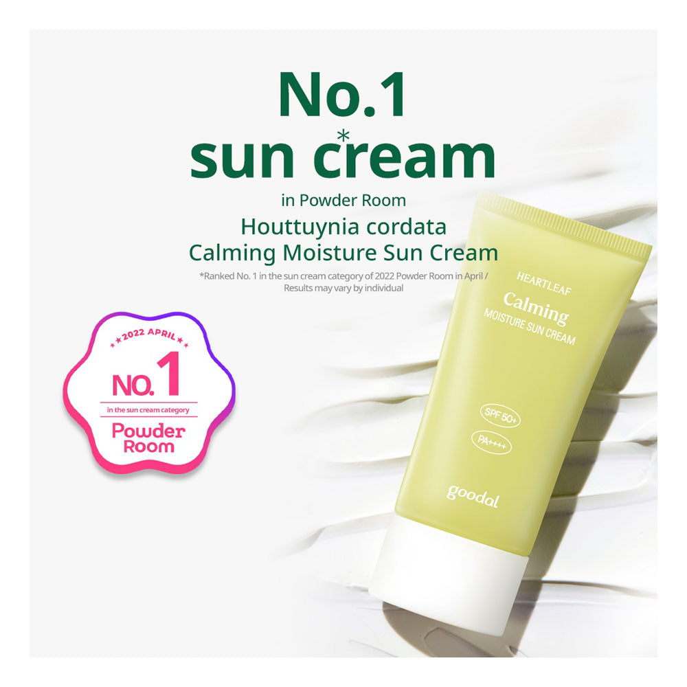 Goodal Houttuynia Cordata Calming Moisture Sun Cream SPF50+ PA++++ - Peaches&Creme Shop Korean Skincare Malta