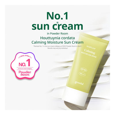 Goodal Houttuynia Cordata Calming Moisture Sun Cream SPF50+ PA++++ - Peaches&Creme Shop Korean Skincare Malta