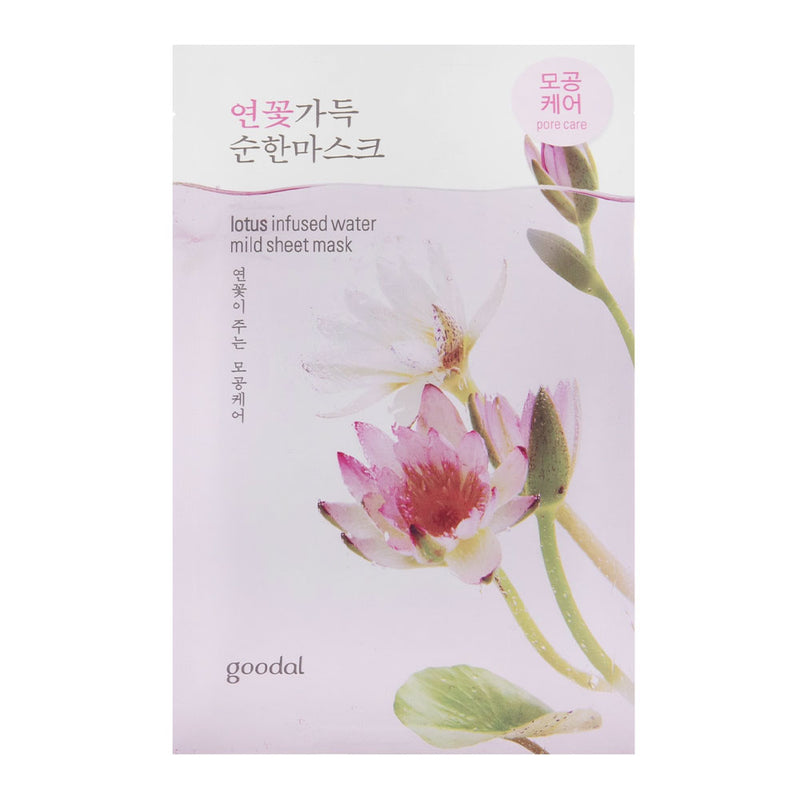 GOODAL Lotus Infused Water Mild Sheet Mask - Peaches&Creme Shop Korean Skincare Malta
