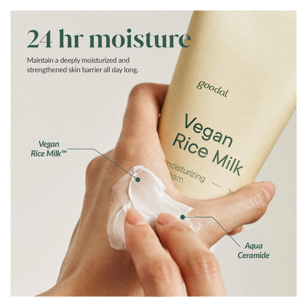 GOODAL Vegan Rice Milk Moisturizing Cream - Peaches&Creme Shop Korean Skincare Malta
