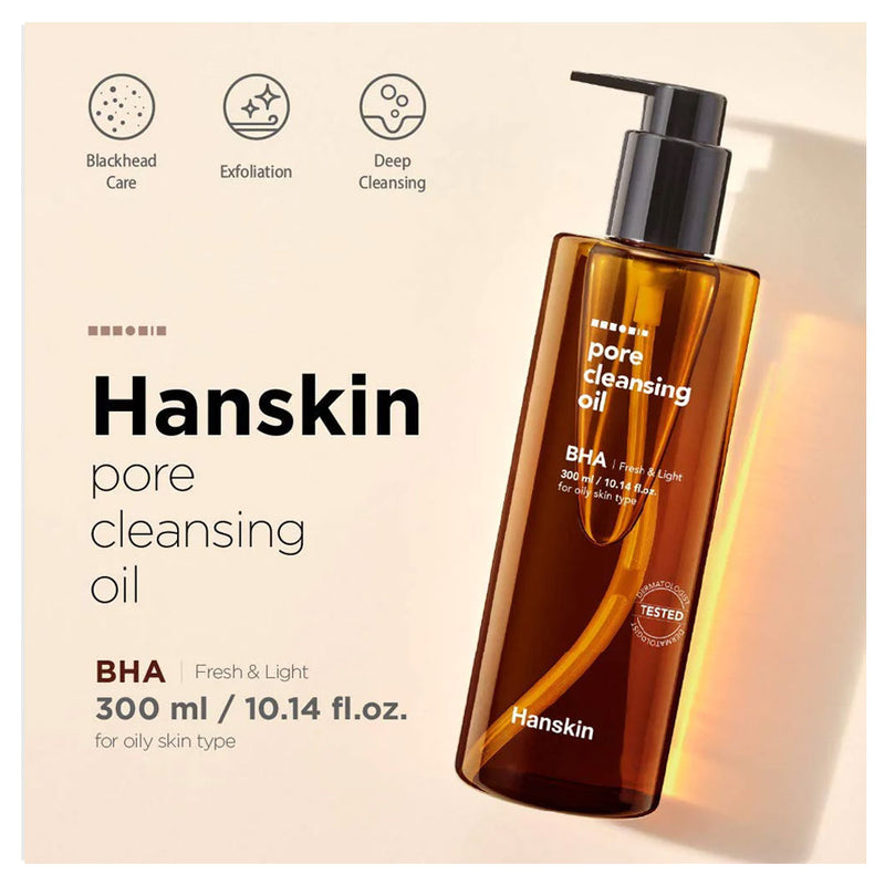 Hanskin Pore Cleansing Oil - BHA - Peaches&Creme Shop Korean Skincare Malta