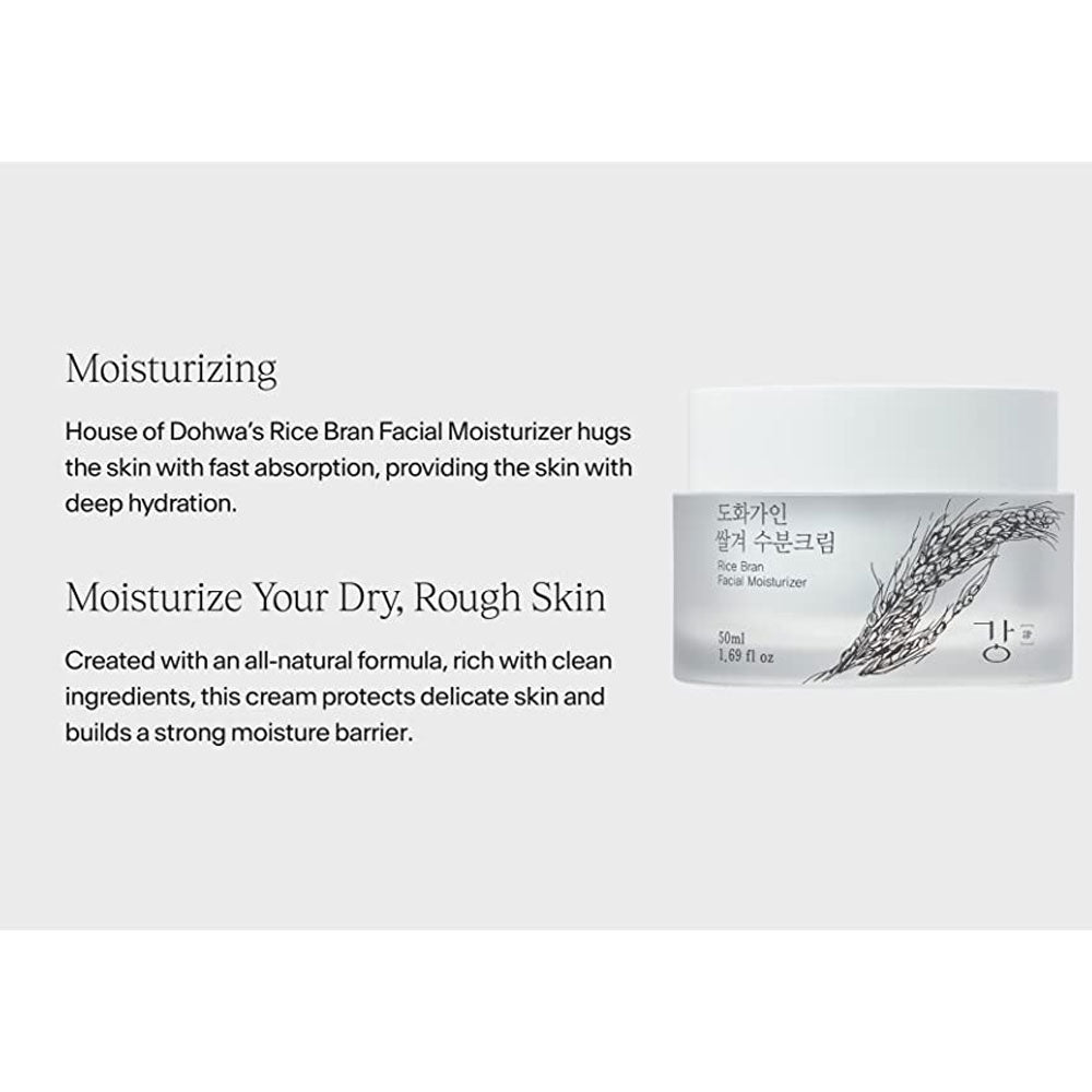 HOUSE OF DOHWA Rice Bran Facial Moisturizer - Peaches&Creme Shop Korean Skincare Malta