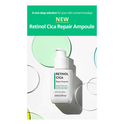 INNISFREE Retinol Cica Repair Ampoule - Peaches&Creme Shop Korean Skincare Malta