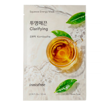 Innisfree Squeeze Energy Mask KOMBUCHA - Peaches&Creme Shop Korean Skincare Malta