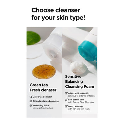 ISNTREE Green Tea Fresh Cleanser - Peaches&Creme Shop Korean Skincare Malta