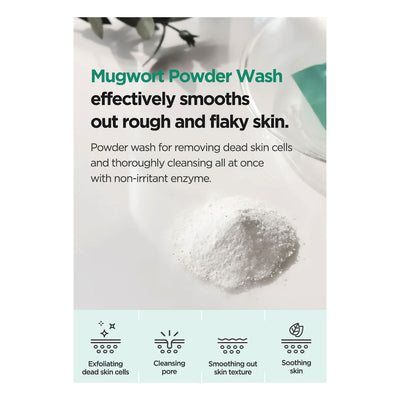 ISNTREE Mugwort Calming Powder Wash - Peaches&Creme Shop Korean Skincare Malta