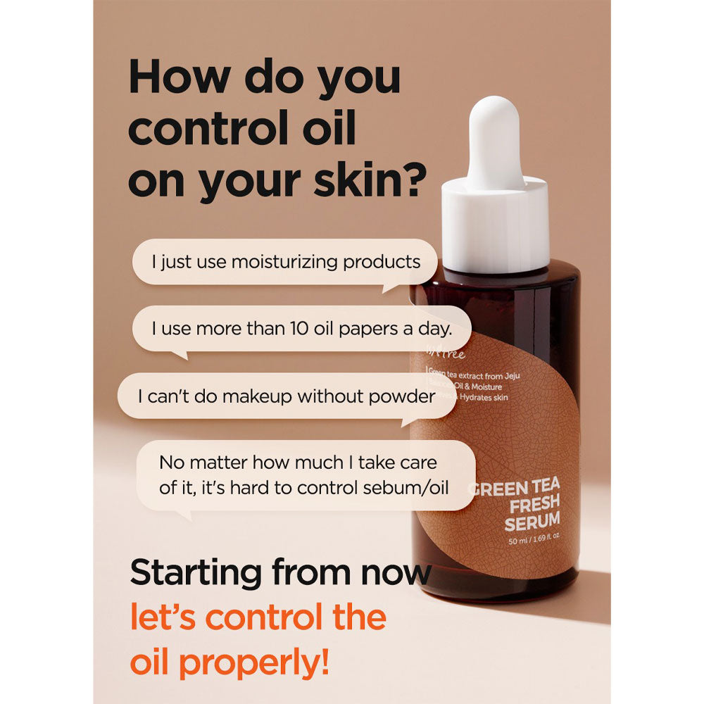 ISNTREE Green Tea Fresh Serum - Peaches&Creme Shop Korean Skincare Malta