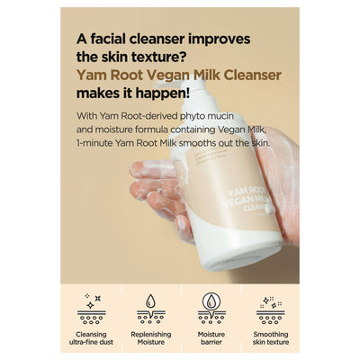 ISNTREE Yam Root Vegan Milk Cleanser - Peaches&Creme Shop Korean Skincare Malta