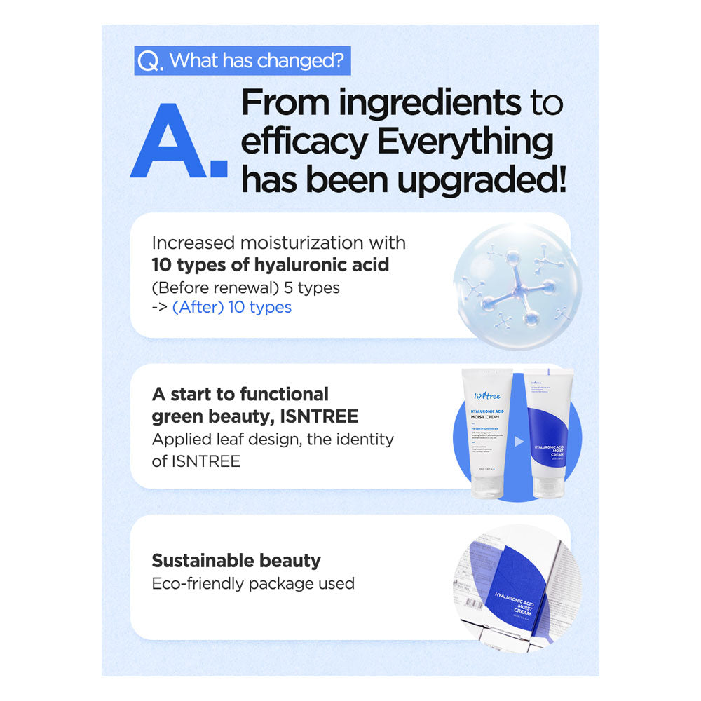 ISNTREE Hyaluronic Acid Moist Cream - Peaches&Creme Shop Korean Skincare Malta