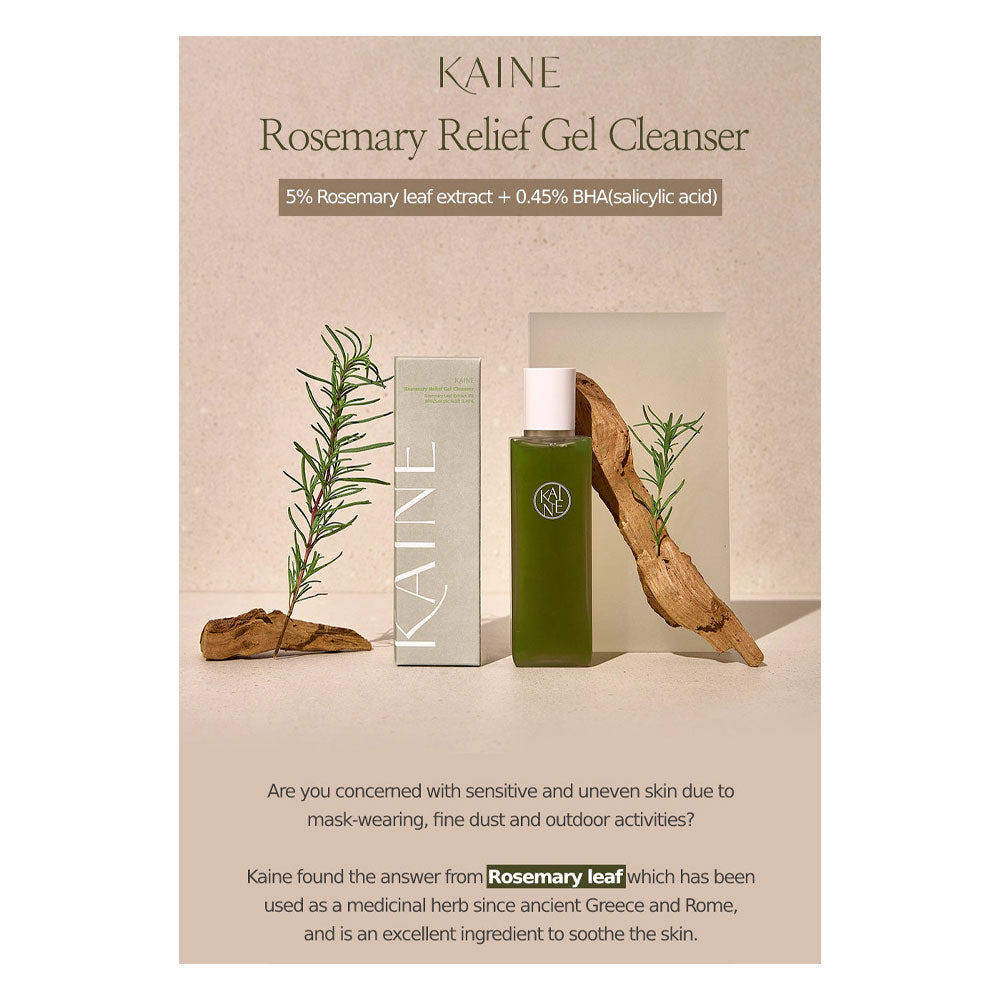 KAINE Rosemary Relief Gel Cleanser - Peaches&Creme Shop Korean Skincare Malta
