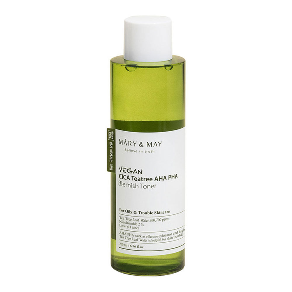 MARY & MAY Vegan CICA Tea Tree AHA PHA Toner - Peaches&Creme Shop Korean Skincare Malta