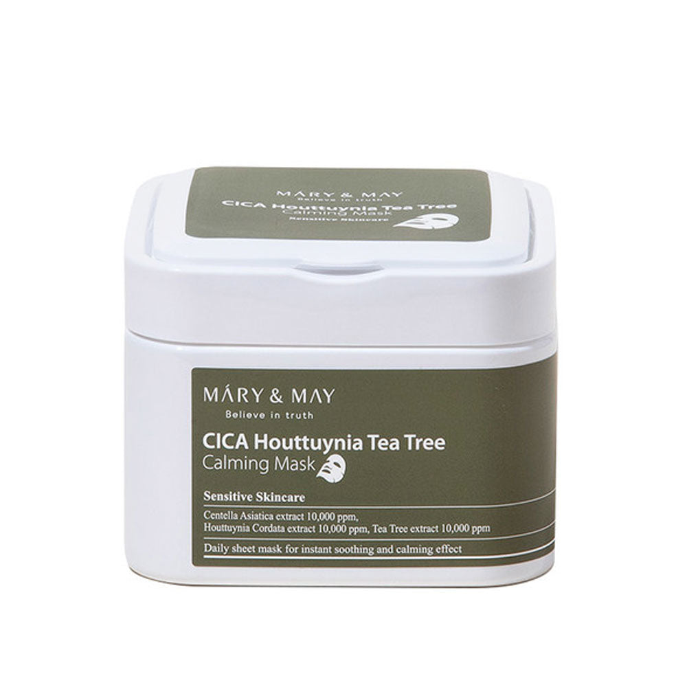 MARY & MAY CICA Houttuynia Tea Tree Calming Mask - Peaches&Creme Shop Korean Skincare Malta