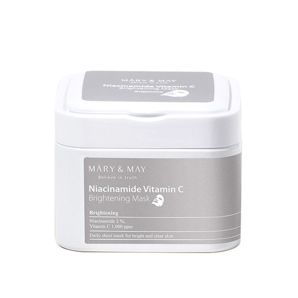 MARY & MAY Niacinamide Vitamin C Brightening Mask - Peaches&Creme Shop Korean Skincare Malta