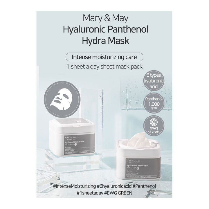 MARY & MAY Hyaluronic Panthenol Hydra Mask - Peaches&Creme Shop Korean Skincare Malta